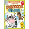KOLOROWANKA  ZE WZOREM ZWIERZĘTA WIEJSKIE Z NAKLEJKAMI