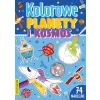 KOLOROWE PLANETY I KOSMOS Z NAKLEJKAMI
