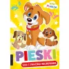 SERIA Z GWIAZDKĄ. PIESKI  Z NAKLEJKAMI Z BROKATEM