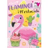 FLAMINGI I PRZYJACIELE Z NAKLEJKAMI I BROKATEM