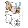 POŁĄCZ KROPKI ZNAJŹ RÓŻNICĘ. NA WSI Z NAKLEJKAMI