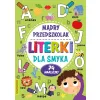 MĄDRY PRZDSZKOLAK LITERKI DLA SMYKA   Z NAKLEJKAMI
