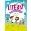 WESOŁE LITERKI. ĆWICZ RĘKĘ . NAUKA KALIGRAFII  ( Z NAKLEJKAMI)