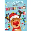 KOLOROWE ŚWIĘTA Z RENIFEREM Z NAKLEJKAMI