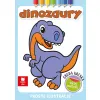 DINOZAURY Z NAKLEJKAMI GRUBA KRESKA