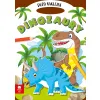 TECZKA DINOZAURY  Z PODWÓJNYMI NAKLEJKAMI