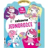 ZABAWNE JEDNOROŻCE KOLOROWANKA Z KREDKĄ