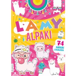 MOJE LAMY I ALPAKI (KOLOROWANKA Z NAKLEJKAMI I BROKATEM!!!)
