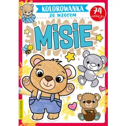 KOLOROWANKA ZE WZOREM MISIE Z NAKLEJKAMI