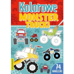 KOLOROWE MONSTER TRUCKI Z NAKLEJKAMI