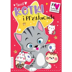 KOTKI I PRZYJACIELE Z NAKLEJKAMI I BROKATEM