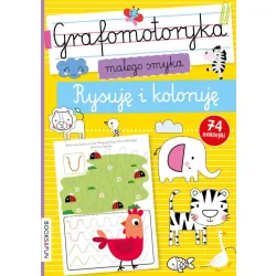 GRAFOMOTORYKA MAŁEGO SMYKA  RYSUJĘ I KOLORUJĘ Z NAKLEJKAMI