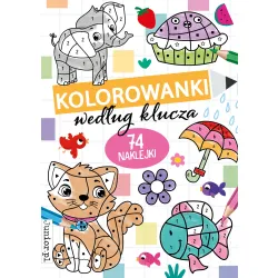 KOLOROWANKI WEDŁUG KLUCZA Z NAKLEJKAMI