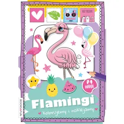 FLAMINGI KOLORUJEMY I NAKLEJAMY Z NAKLEJKAMI