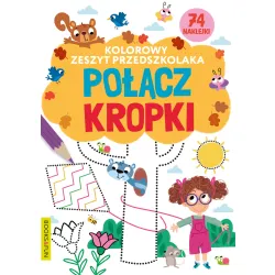 KOLOROWY ZESZYT PRZEDSZKOLAKA  POŁĄCZ KROPKI Z NAKLEJKAMI