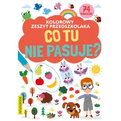 KOLOROWY ZESZYT PRZEDSZKOLAKA  CO TU NIE PASUJE Z NAKLEJKAMI