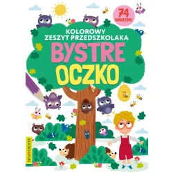 KOLOROWY ZESZYT PRZEDSZKOLAKA  BYSTRE OCZKO Z NAKLEJKAMI