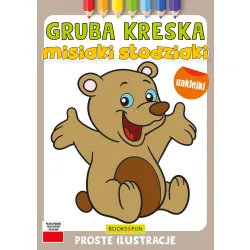 MISIAKI SŁODZIAKI  Z NAKLEJKAMI    GRUBA KRESKA
