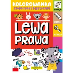 ZWIERZAKI BYSTRZAKI. LEWA PRAWA Z NAKLEJKAMI