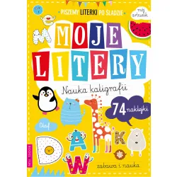 MOJE LITERY NAUKA KALIGRAFI Z NAKLEJKAMI