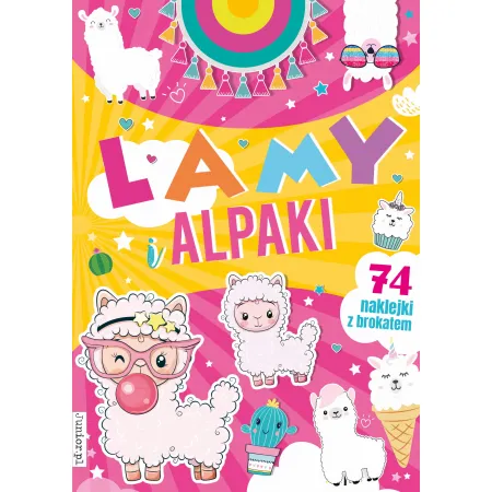 MOJE LAMY I ALPAKI (KOLOROWANKA Z NAKLEJKAMI I BROKATEM!!!)