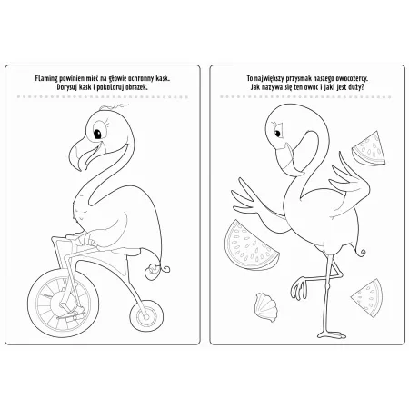 FLAMINGI BAJKOWO I KOLOROWO Z NAKLEJKAMI