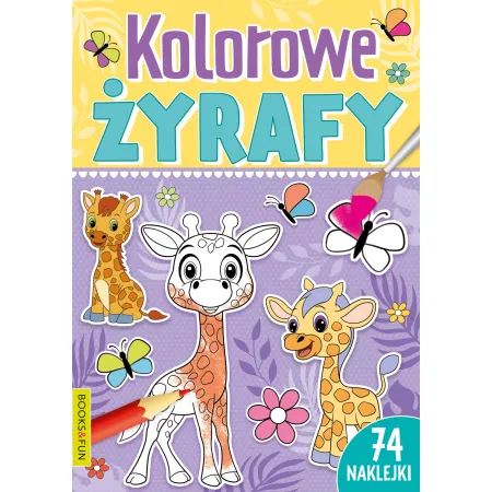 KOLOROWE ŻYRAFY Z NAKLEJKAMI