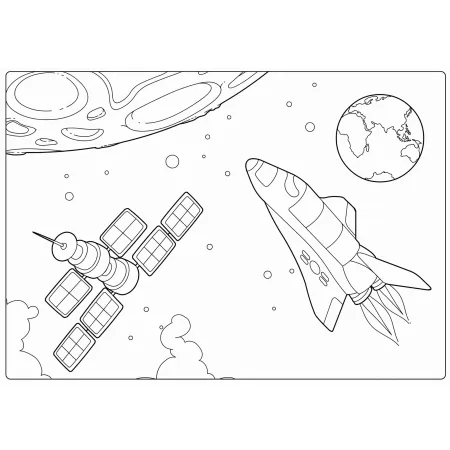 KOLOROWE PLANETY I KOSMOS Z NAKLEJKAMI