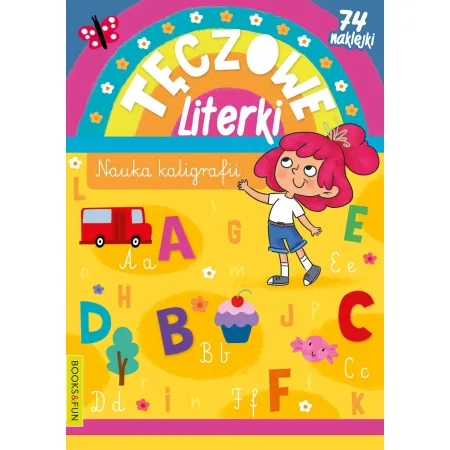 TĘCZOWE LITERKI Z NAKLEJKAMI