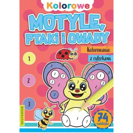 KOLOROWE MOTYLE, PTAKI  I OWADY Z  NAKLEJKAMI