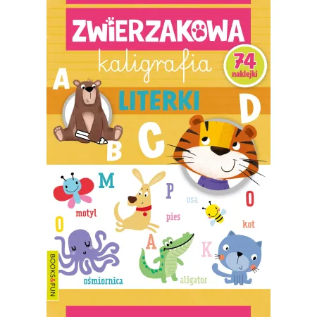 ZWIERZAKOWA KALIGRAFIA LITERKI Z NAKLEJKAMI