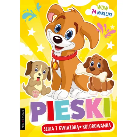 SERIA Z GWIAZDKĄ. PIESKI  Z NAKLEJKAMI Z BROKATEM