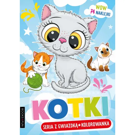 SERIA Z GWIAZDKĄ. KOTKI Z NAKLEJKAMI Z BROKATEM
