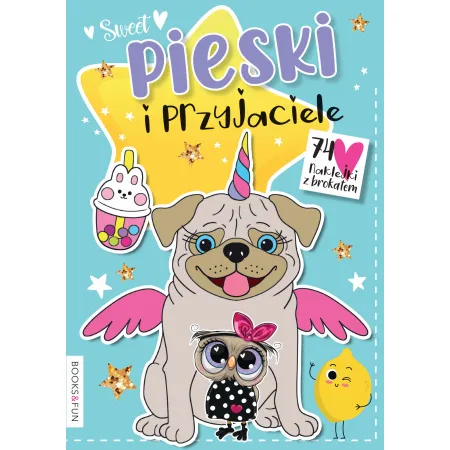 PIESKI I PRZYJACIELE Z NAKLEJKAMI I BROKATEM