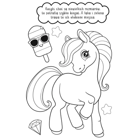 MALOWANKA MAŁEGO SMYKA  NAJPIĘKNIEJSZE KUCYKI I UNICORNY Z NAKLEJKAMI