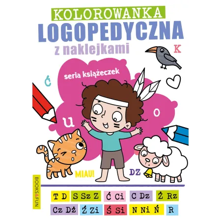 KOLOROWANKA LOGOPEDYCZNA Z NAKLEJKAMI 2