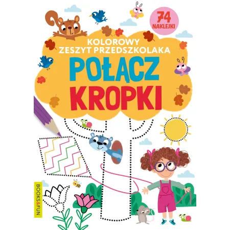 KOLOROWY ZESZYT PRZEDSZKOLAKA  POŁĄCZ KROPKI Z NAKLEJKAMI