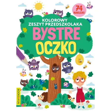 KOLOROWY ZESZYT PRZEDSZKOLAKA  BYSTRE OCZKO Z NAKLEJKAMI