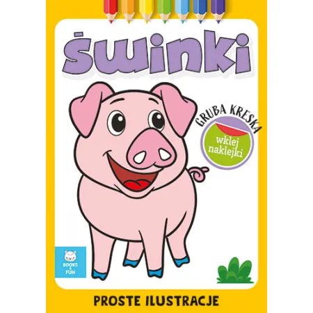 ŚWINKI Z NAKLEJKAMI  GRUBA KRESKA
