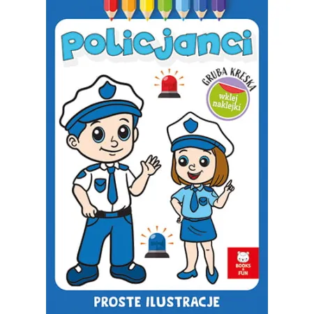POLICJANCI Z NAKLEJKAMI  GRUBA KRESKA
