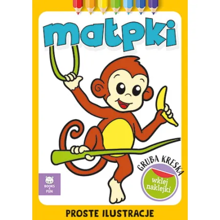 MAŁPKI Z NAKLEJKAMI  GRUBA KRESKA