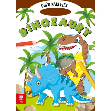 TECZKA DINOZAURY  Z PODWÓJNYMI NAKLEJKAMI