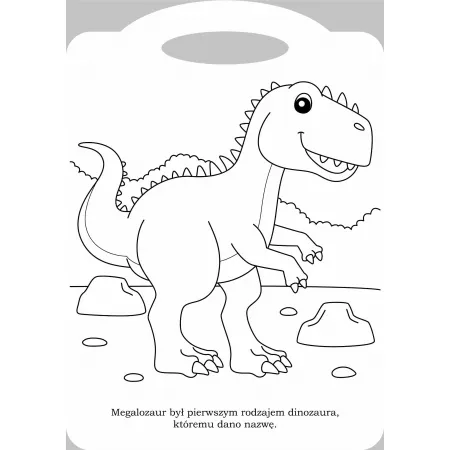 TECZKA DINOZAURY  Z PODWÓJNYMI NAKLEJKAMI