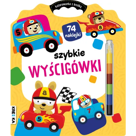 SZYBKIE WYŚCIGÓWKI KOLOROWANKA Z KREDKĄ