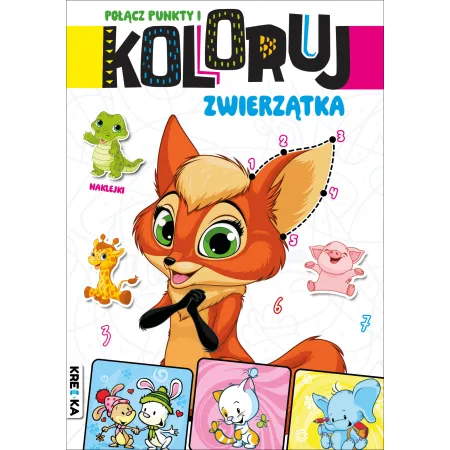 POŁĄCZ PUNKTY I KOLORUJ ZWIERZĄTKA