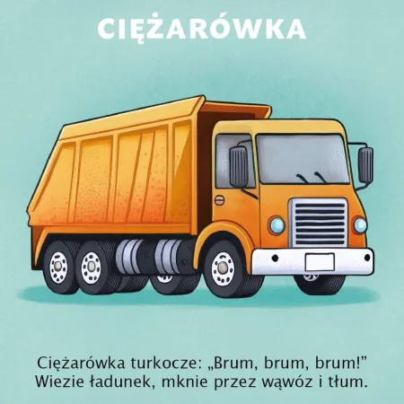 KSIĄŻECZKA KARTONOWA RÓŻNE POJAZDY