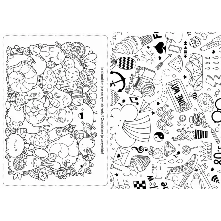 NIESAMOWITE DOODLE (Z NAKLEJKAMI ) - KOLOROWY ŚWIAT ZABAW I ŚWIETNE POMYSŁY NA SPĘDZANIE CZASU
