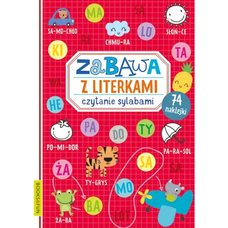 ZABAWA Z LITERKAMI -CZYTANIE SYLABAMI Z NAKLEJKAMI