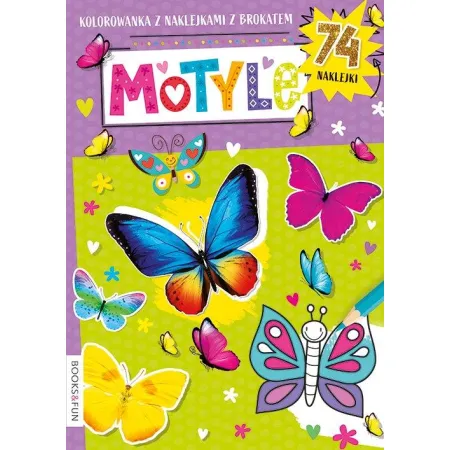 MOTYLE- NAKLEJKI Z BROKATEM